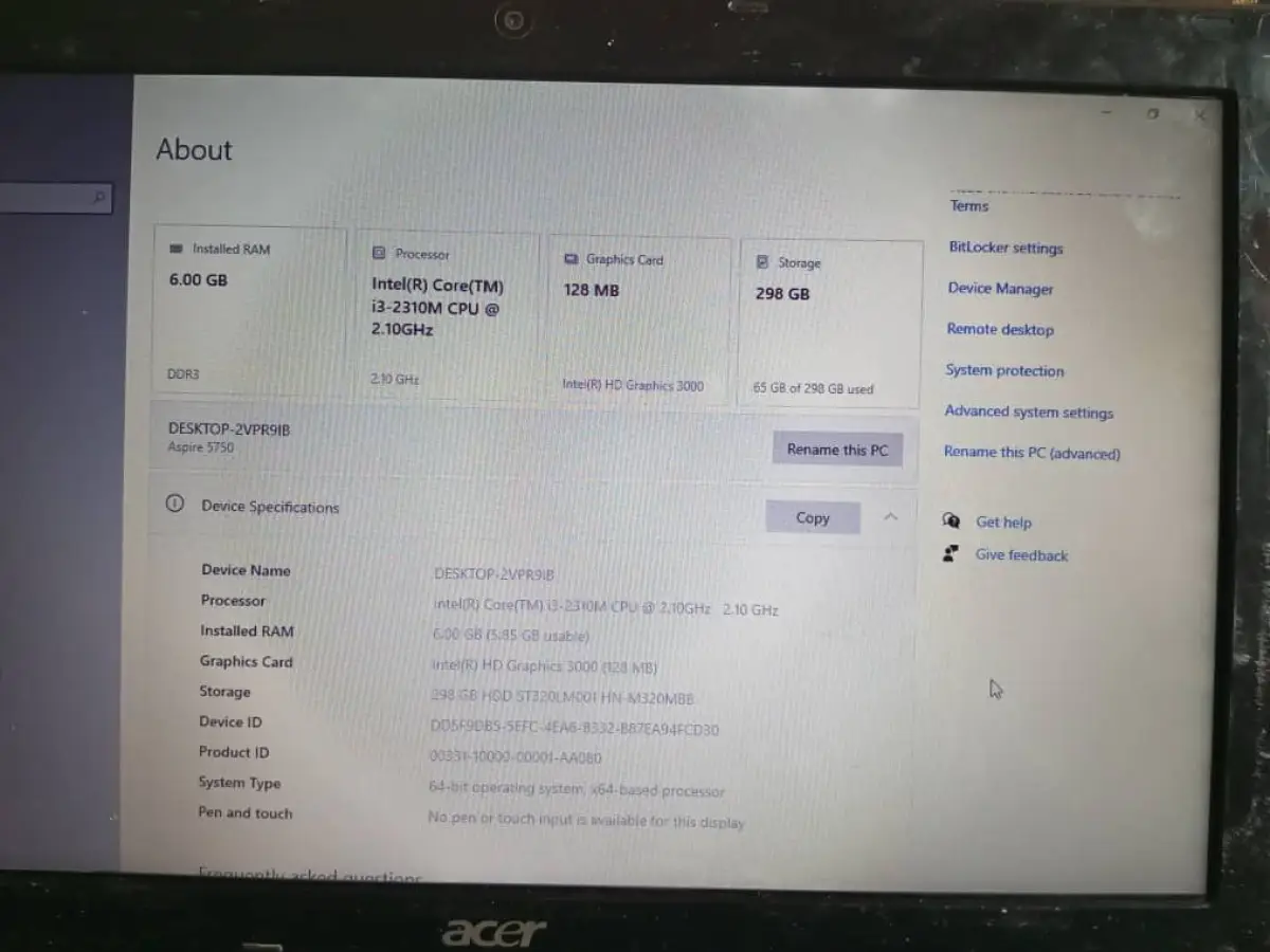 Acer Aspire 5750 laptop - Image 4