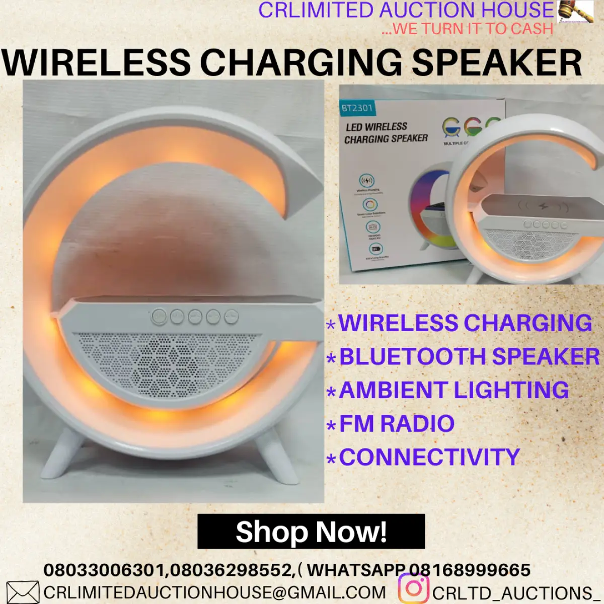 WIRELESS CHARGING SPEAKER - Image 1