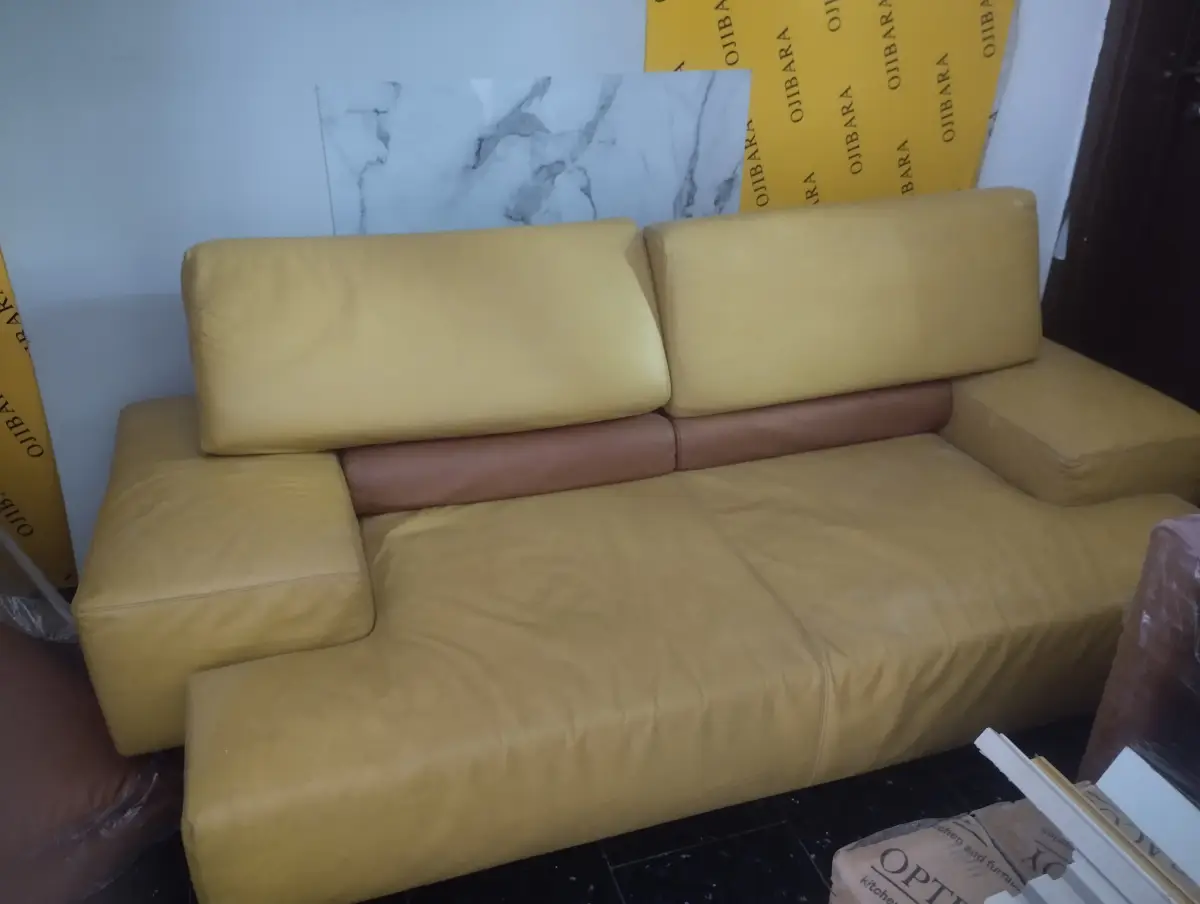 Foreign 2 seater Italian Leather Chair - Image 2