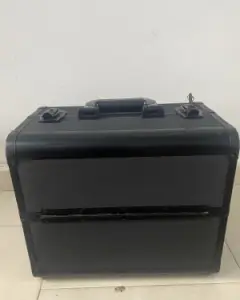 Fairly Used Professional Makeup Box with Leather Brush Bag