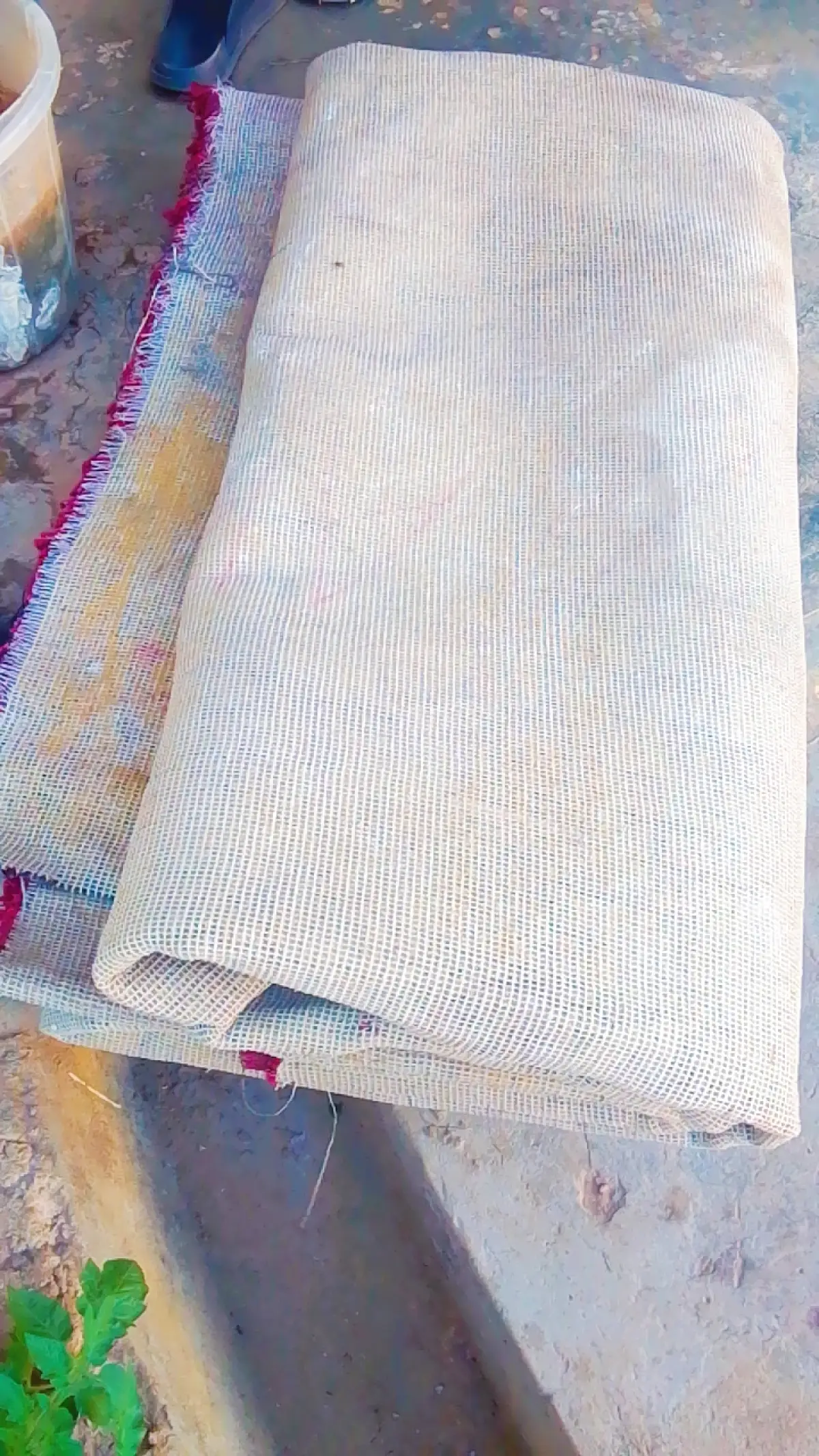 Used Good dark red Rug - Image 1