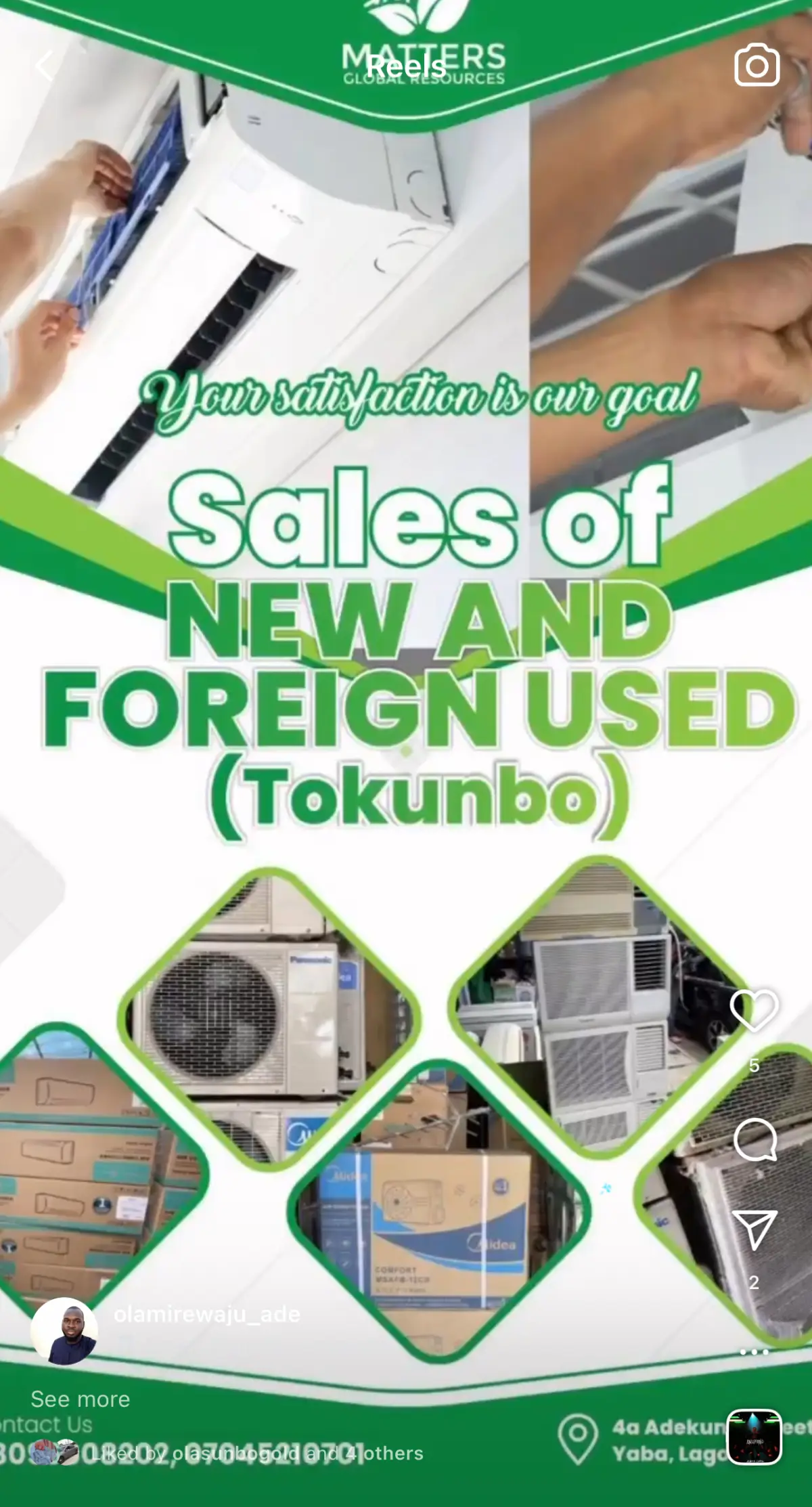 Sales of air condition both new one and foreign used (tokunbo) - Image 1