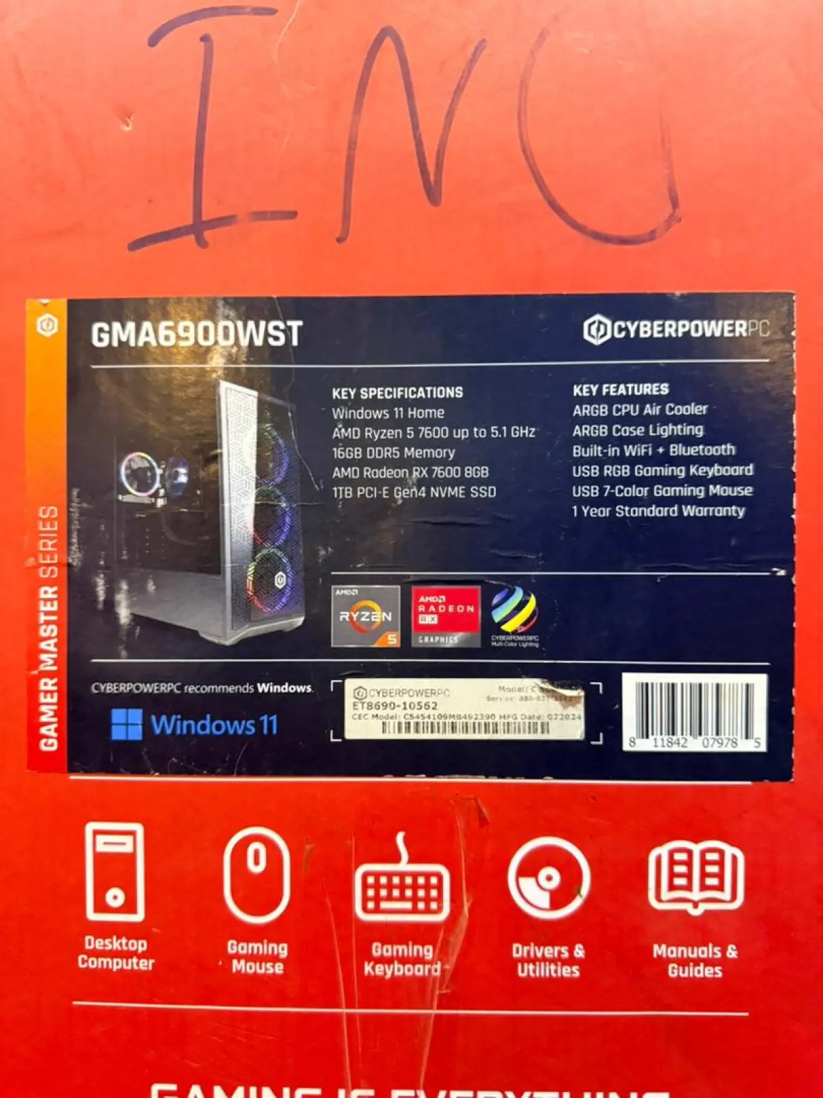 Brand New 2024 CyberPowerPC GMA6900WST Gaming Desktop - Image 6