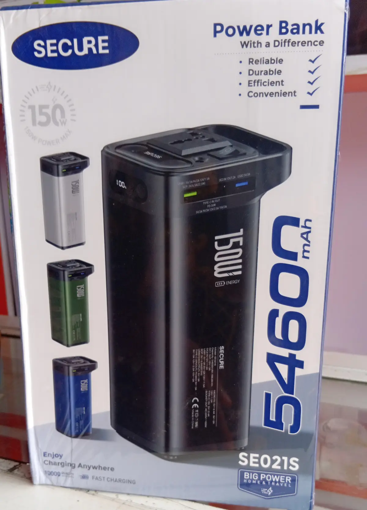SECURE 54600mAh laptops and phones Power Bank 150W - Image 1