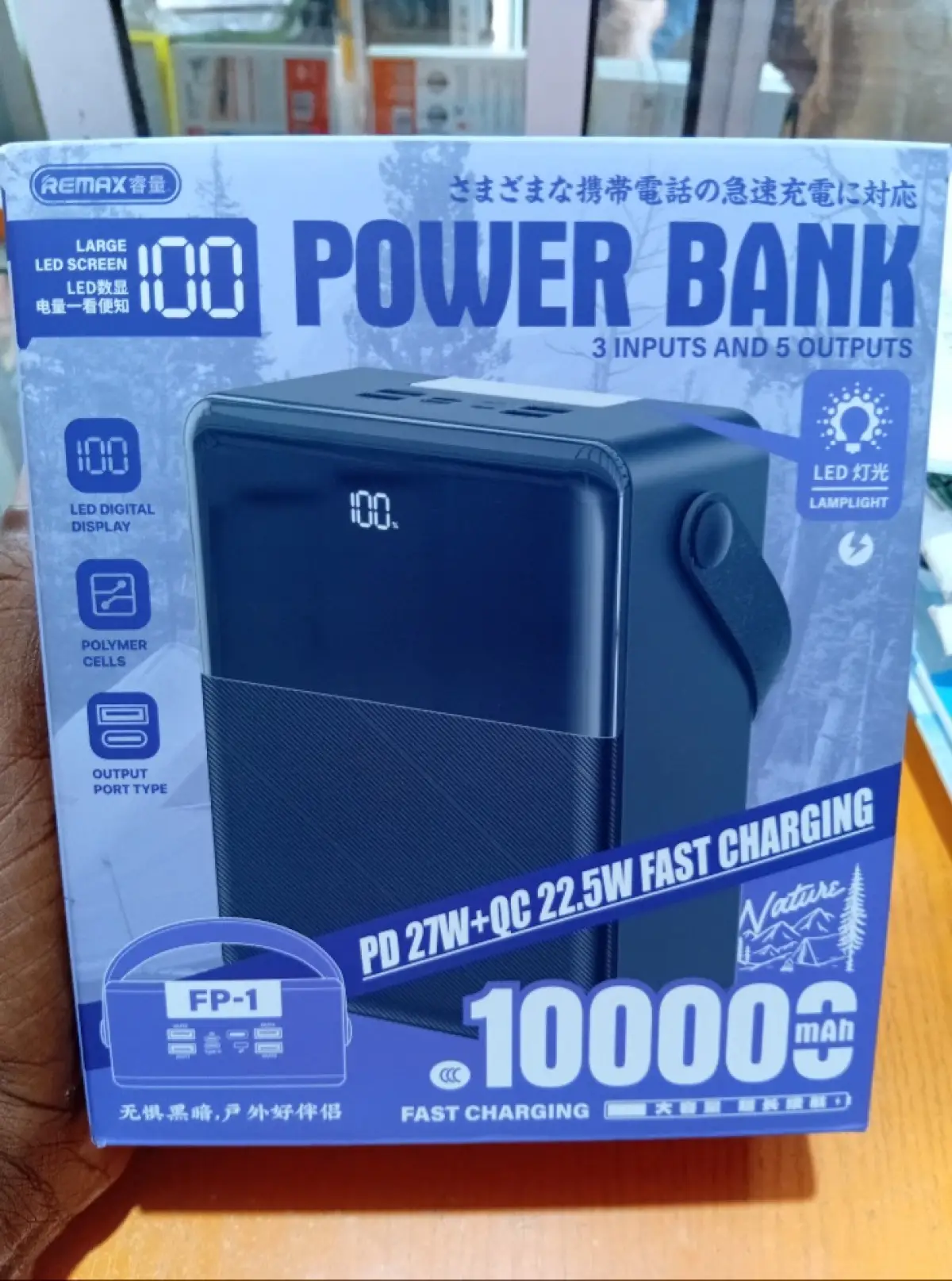 REMAX 100000mAh Power Bank PD27W QC22.5W - Image 1