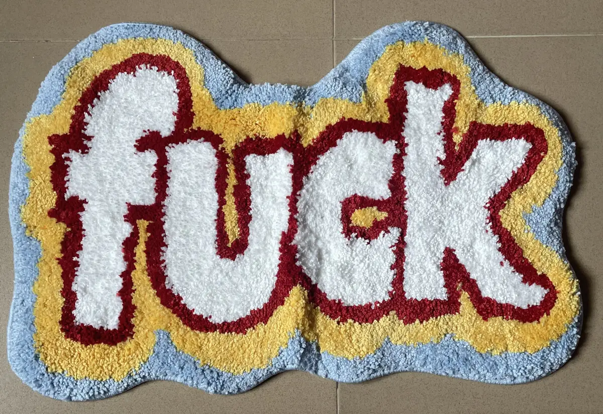 Rainbow Fuck carpet Rug - Image 1