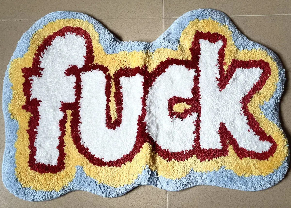 Rainbow Fuck carpet Rug - Image 2