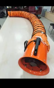 Portable exhaust fan with an extendable hole