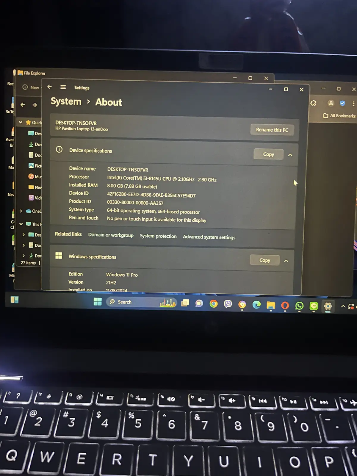 Laptop HP Pavilion 13 8GB Intel Core i3 SSD 128GB - Image 2