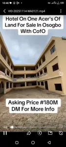 Hotel on one acres of land for sale