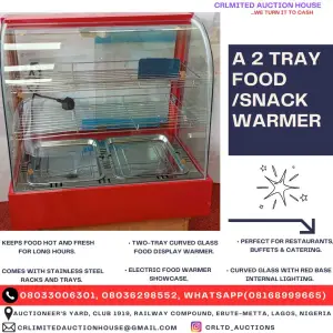 A 2 TRAY FOOD, SNACK WARMER