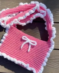 Crocheted mini handbags