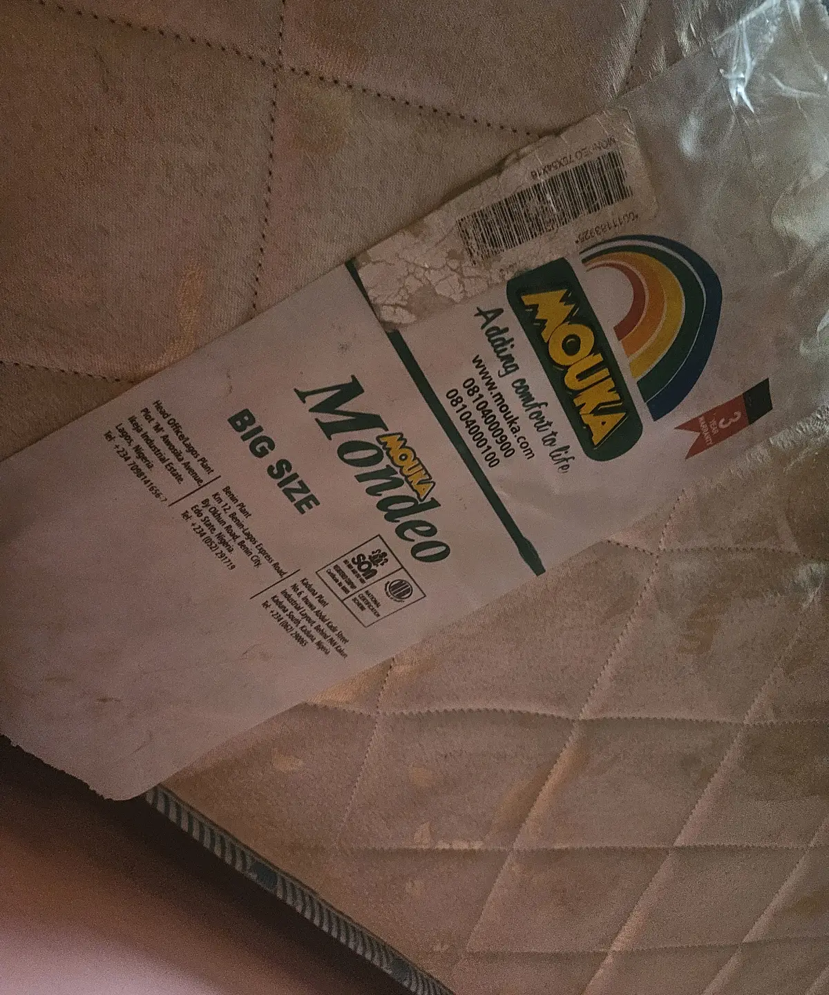 Mouka Mondeo Mattress BIG SIZE(4 nd half by 6) 16" tall - Image 1