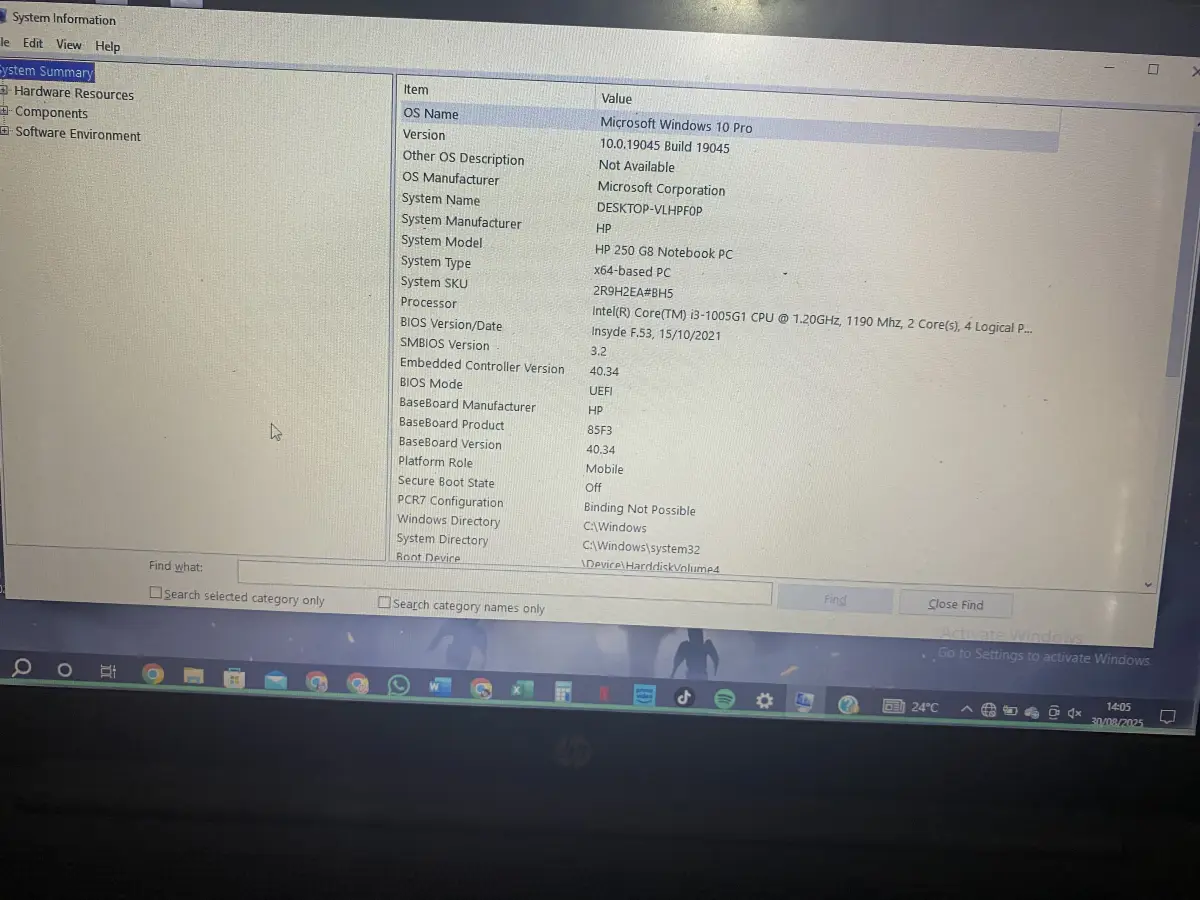 Laptop HP 250 G8 8GB Intel Core i3 HDDSSD 1T - Image 2