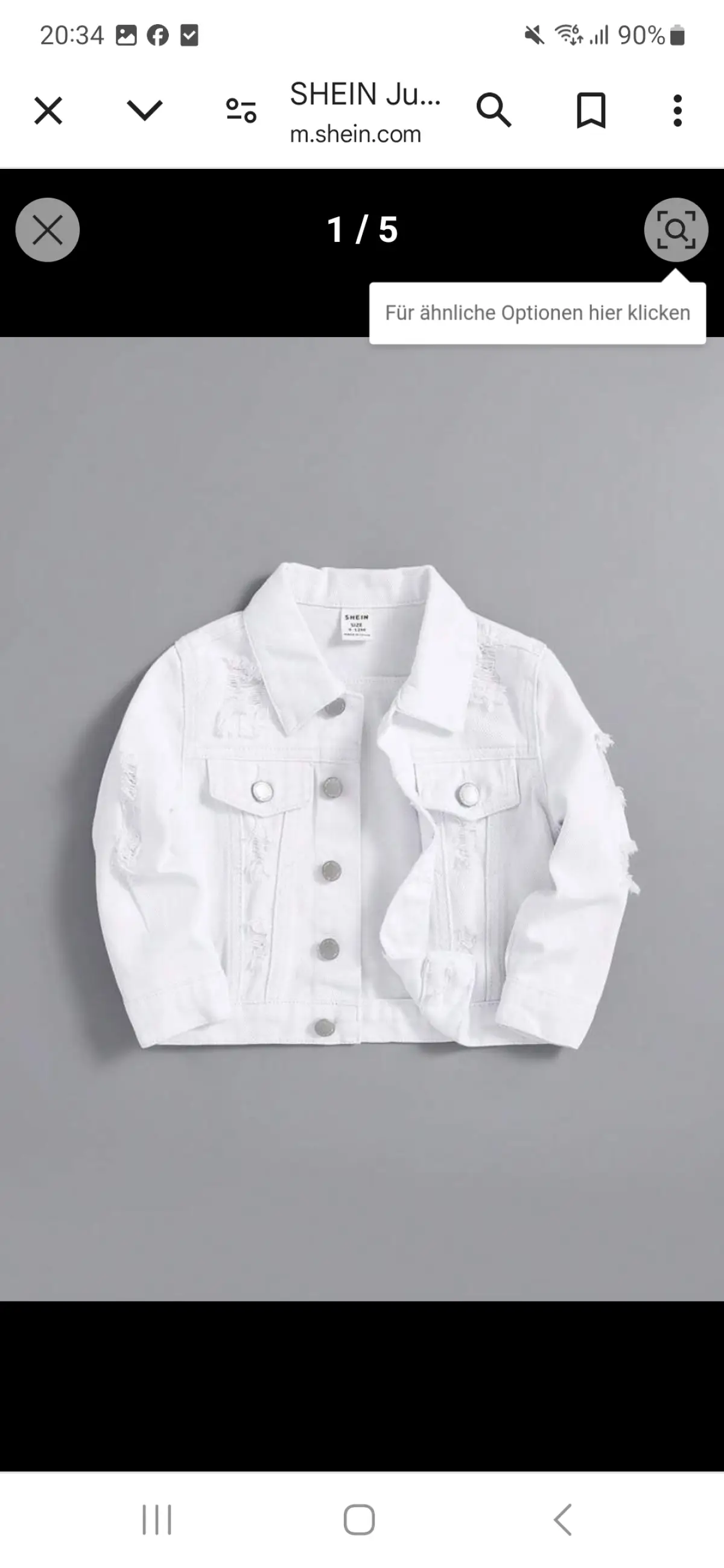 White jeans jacket - Image 1