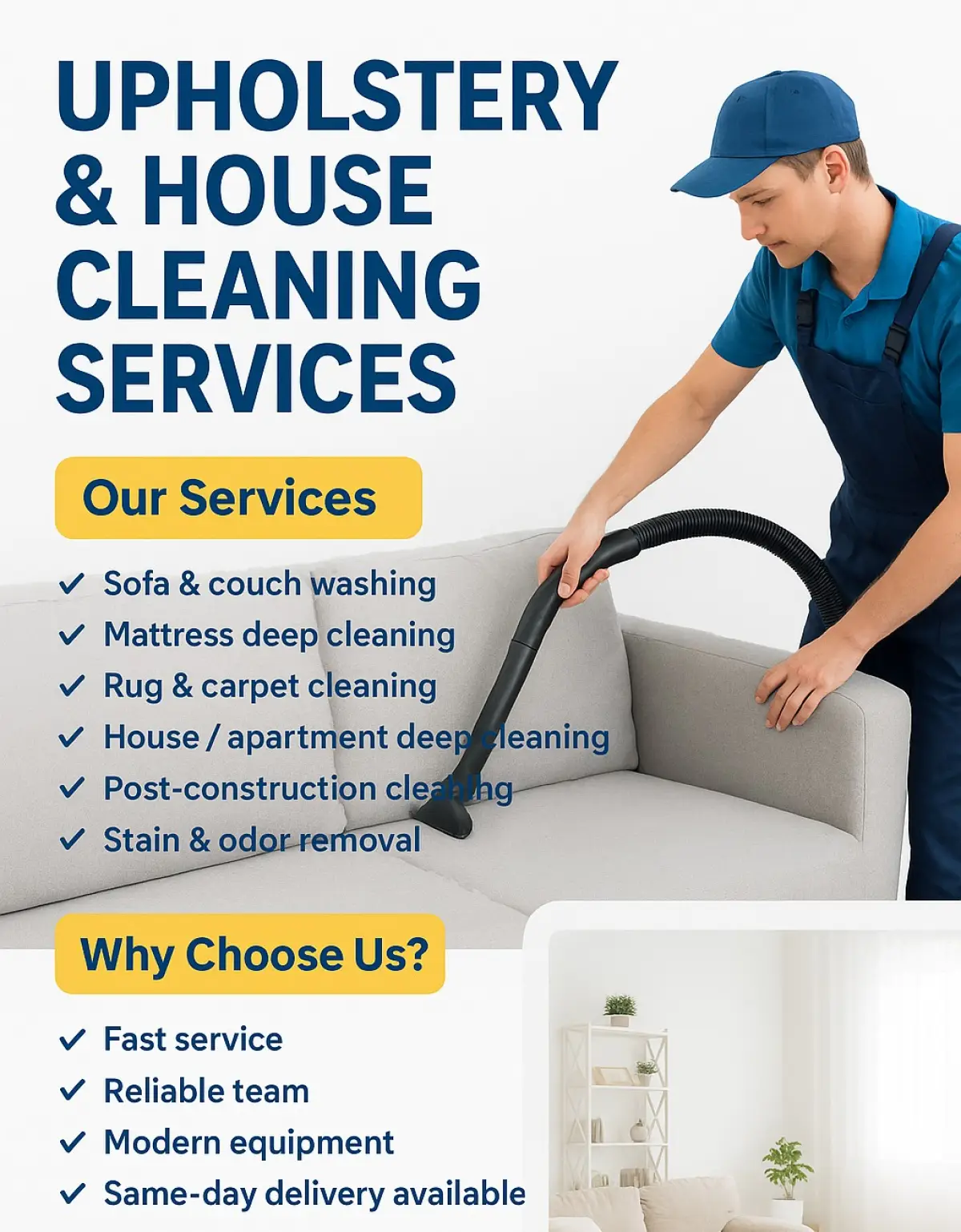 Upholstery and house cleaning services - Image 4