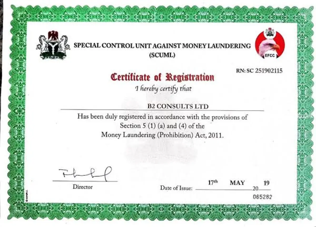 SCUML Certificate Registration And Requirement In Nigeria - Image 3