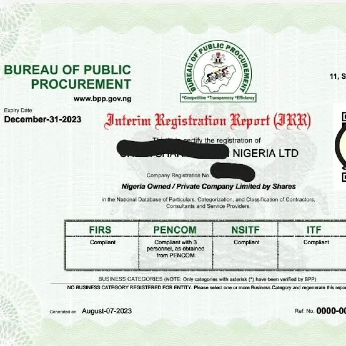 Apply For Business Contract Compliance Documents As BPP, NSITF, Pencom - Image 3