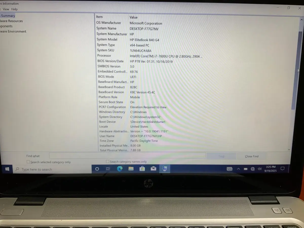 Foreign used HP Elitebook 840 G4 Core i5 7th Gen. - Image 2