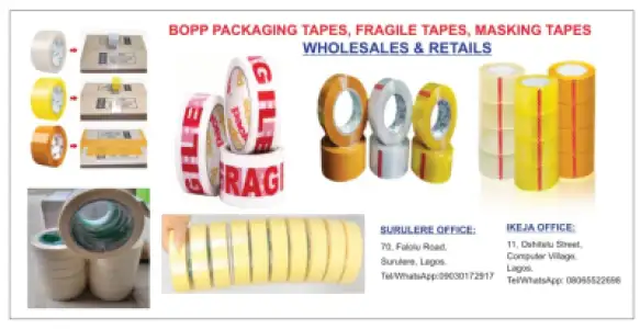 Cello Tapes and Masking Paper Tapes