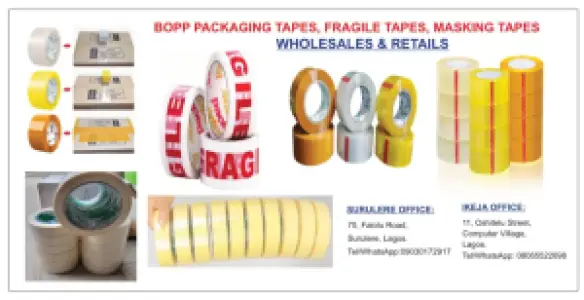 Cello Tapes and Masking Paper Tapes
