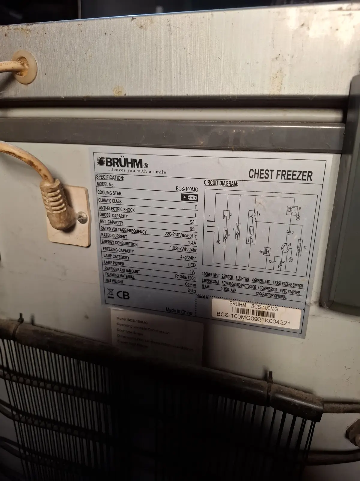 Bruhm 100L chest deep freezer - Image 3