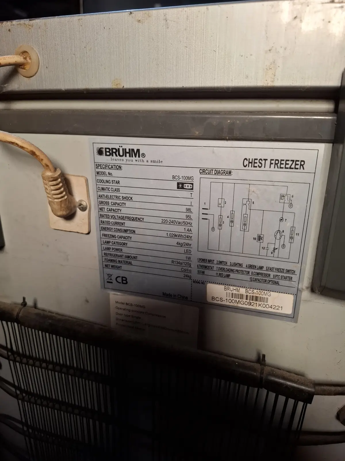 Bruhm 100L chest deep freezer - Image 6