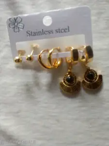 Non tarnish stainless steel earrings set
