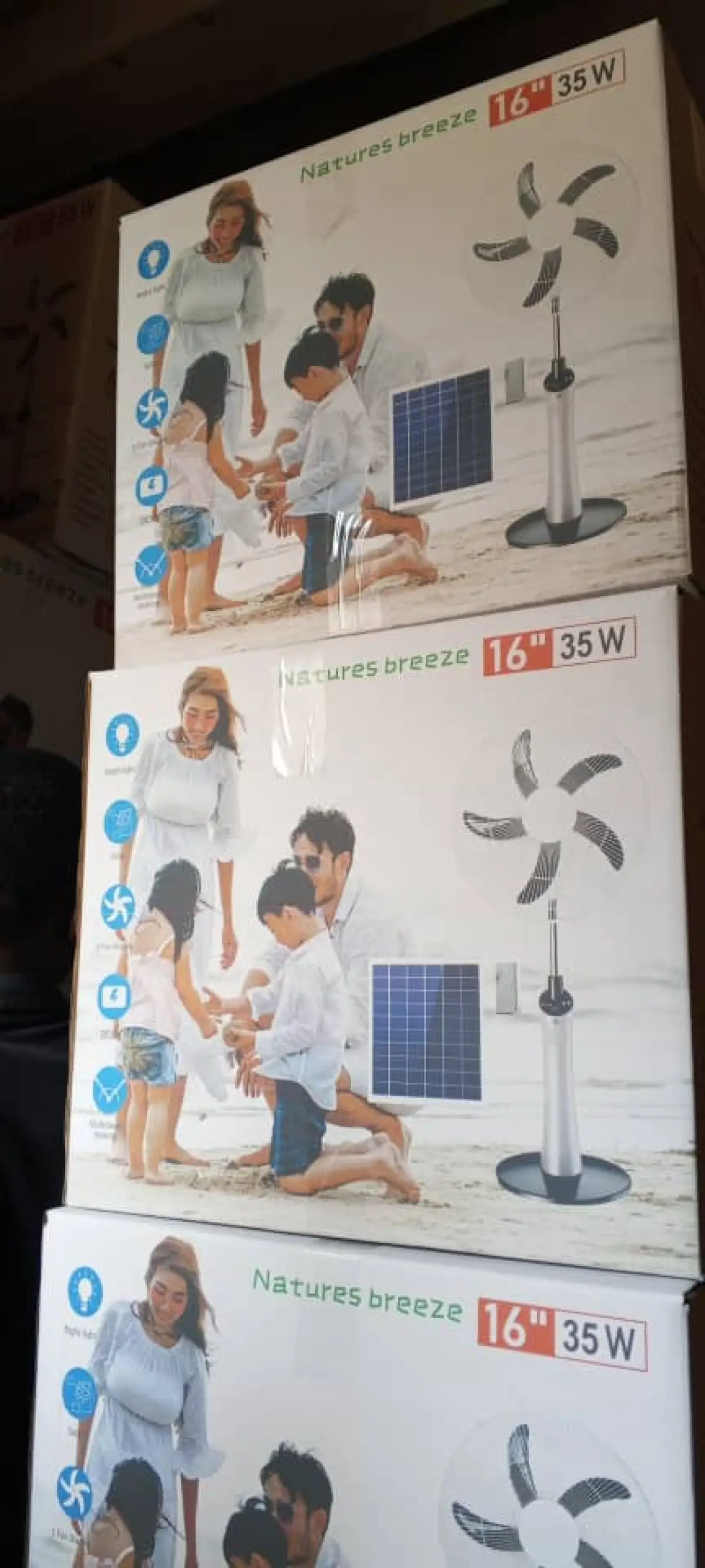 BM Solar Rechargeable Standing Fan - Image 2