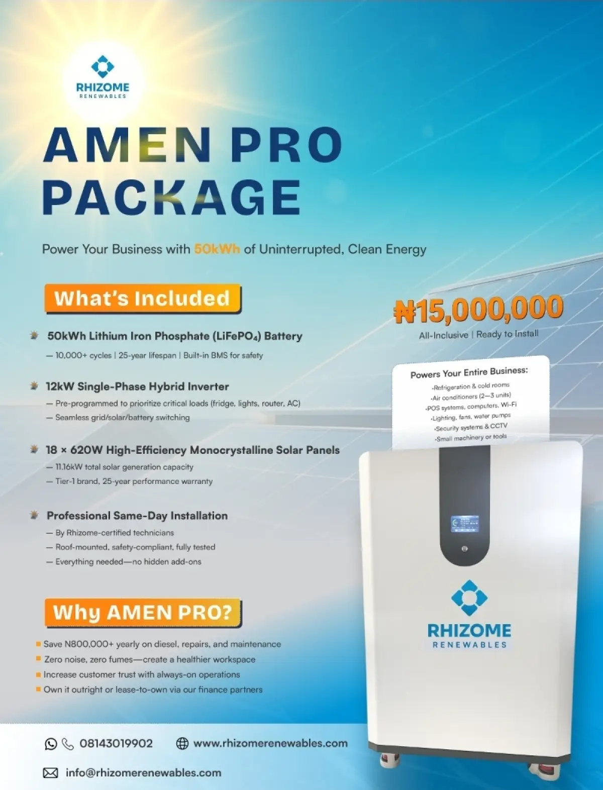 Rhizome Renewables Solar (complete 15kWh installation) - Image 2