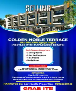 Newly built 4 Bedroom terrace duplexes with 2 family lounge a