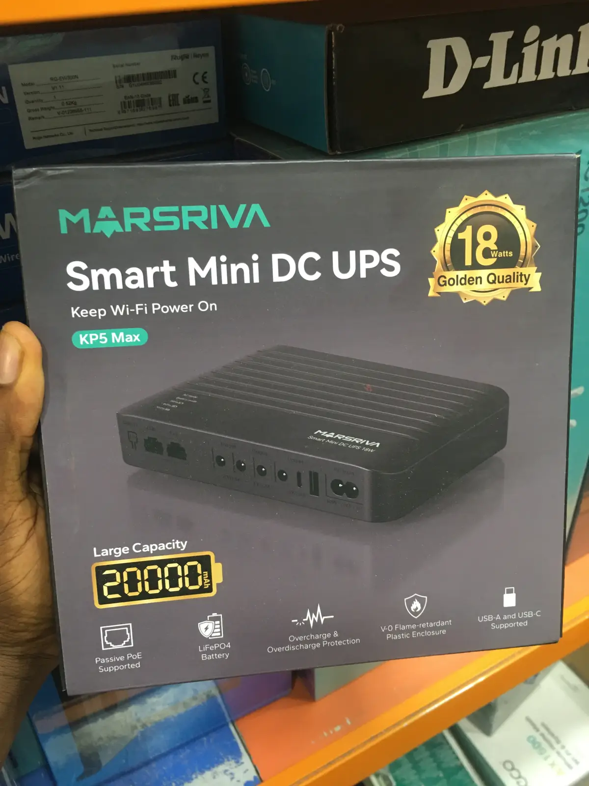 Marsriva kp5 Max 20000mAh Mini DC ups (Router powerbank)UPS - Image 1