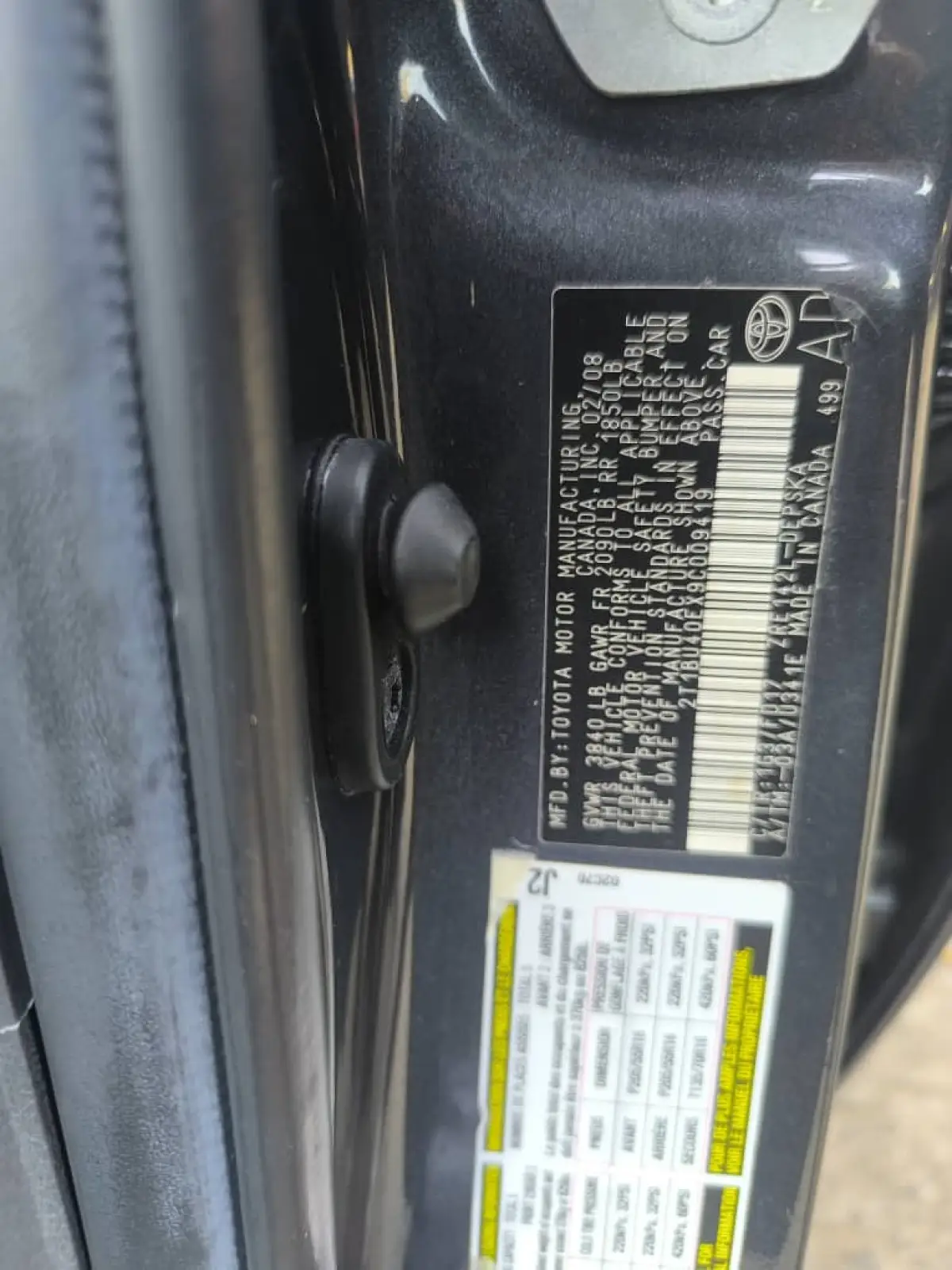 TOKS TOYOTA COROLLA SPORTS 2008 MODEL - Image 7