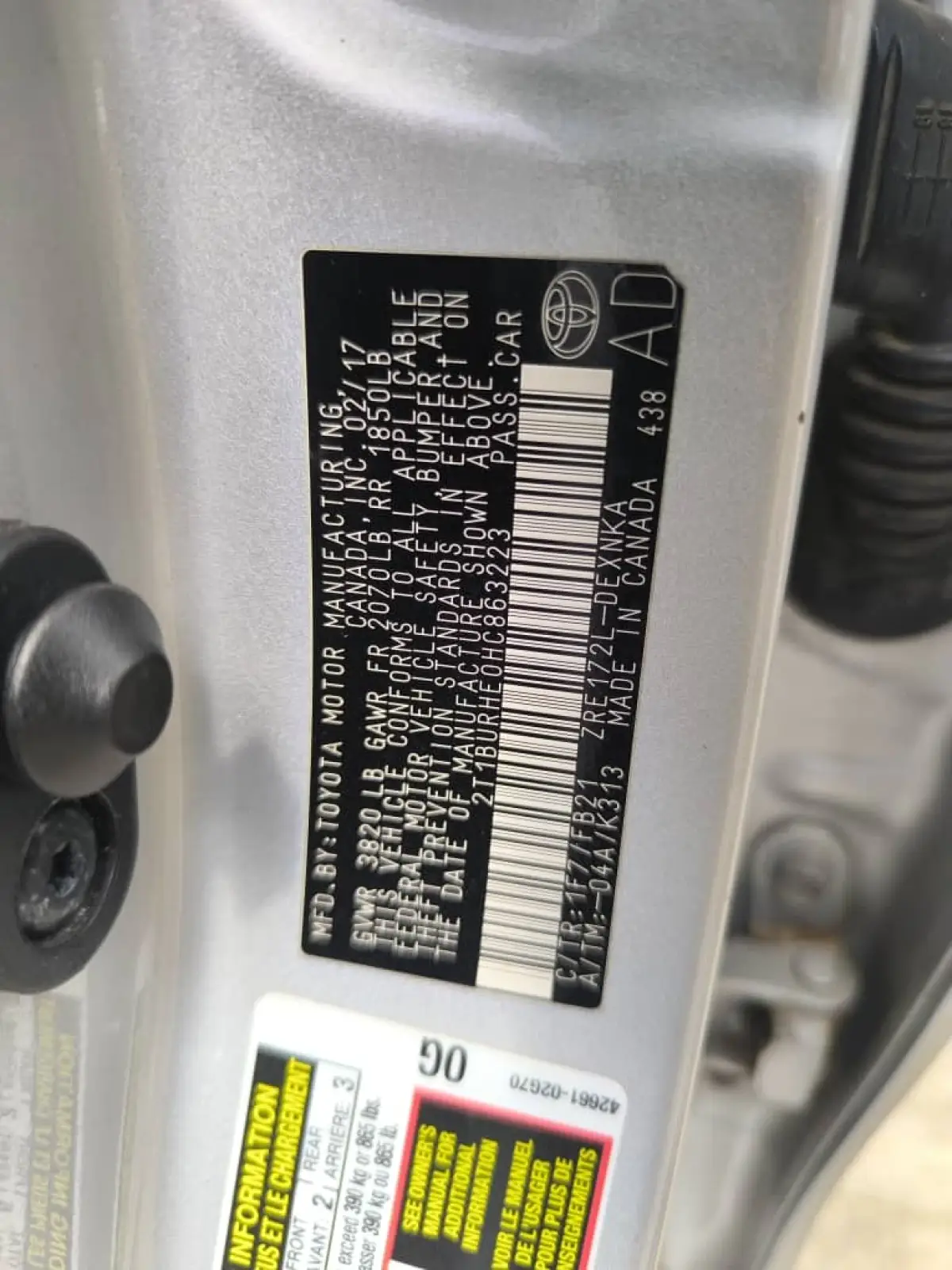 TOKS TOYOTA COROLLA LE 2017 MODEL - Image 7