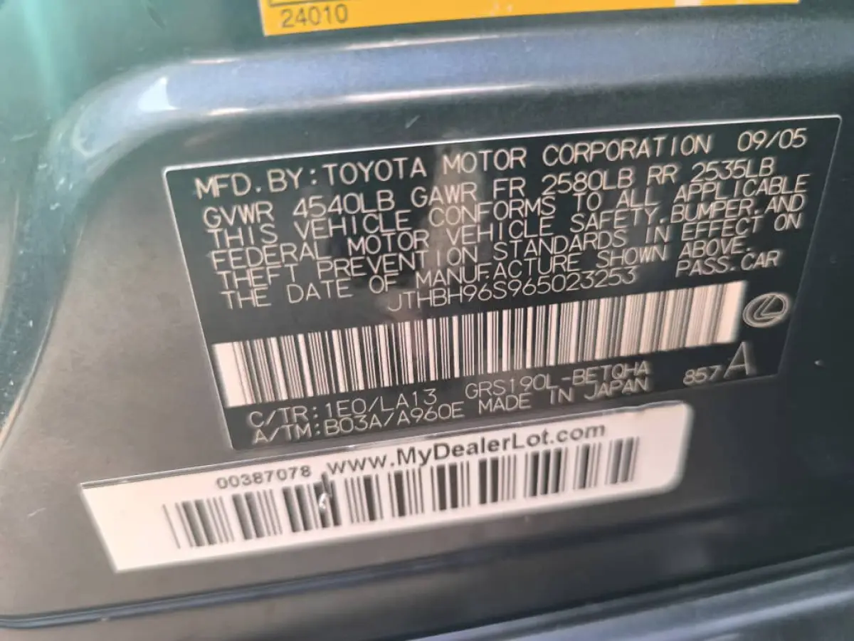 NEATLY USED LEXUS GS300 2005 MODEL FULL OPTION - Image 7