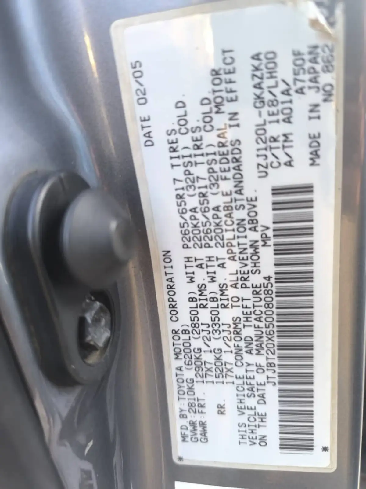 NEATLY USED LEXUS GX470 2005 MODEL - Image 7