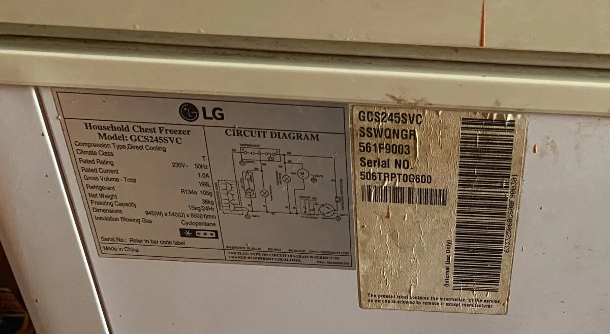 LG 198L Chest Freezer - Image 3