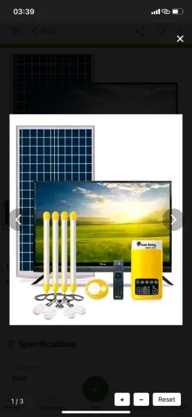 Solar Sun King 32 TV Complete Solar System