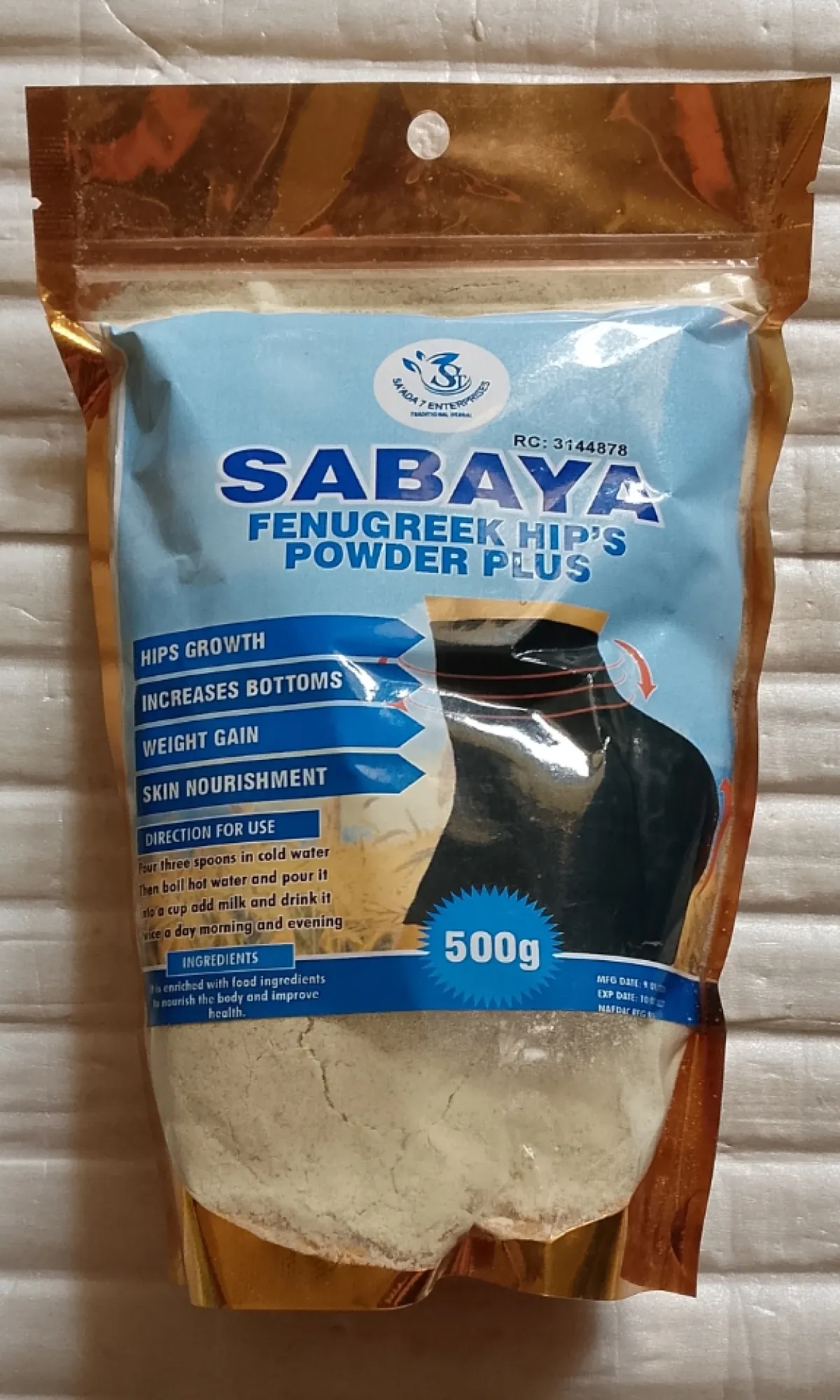 Sabaya Fenugreek Hips Powder Plus for Butt Enlargement - Image 1