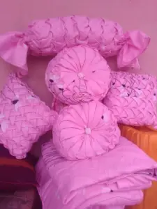 Bedsheets plus fancy throw pillows