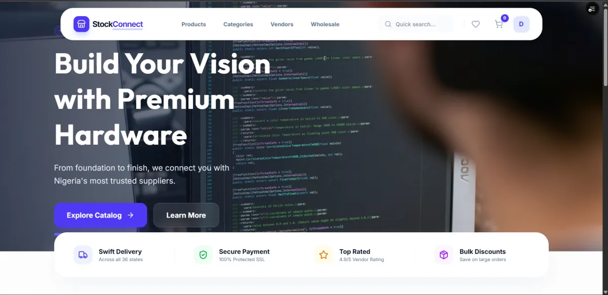 StockConnect- A dual-platform e-commerce website. - Image 1