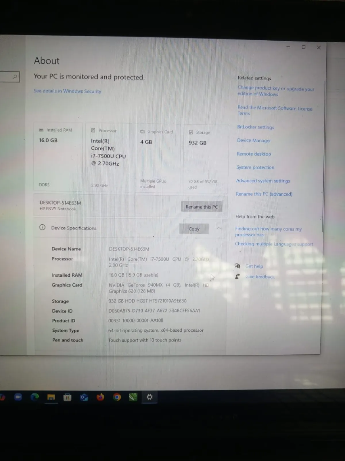 Intel(R), Core(TM) i7-7500U CPU Laptop - Image 3