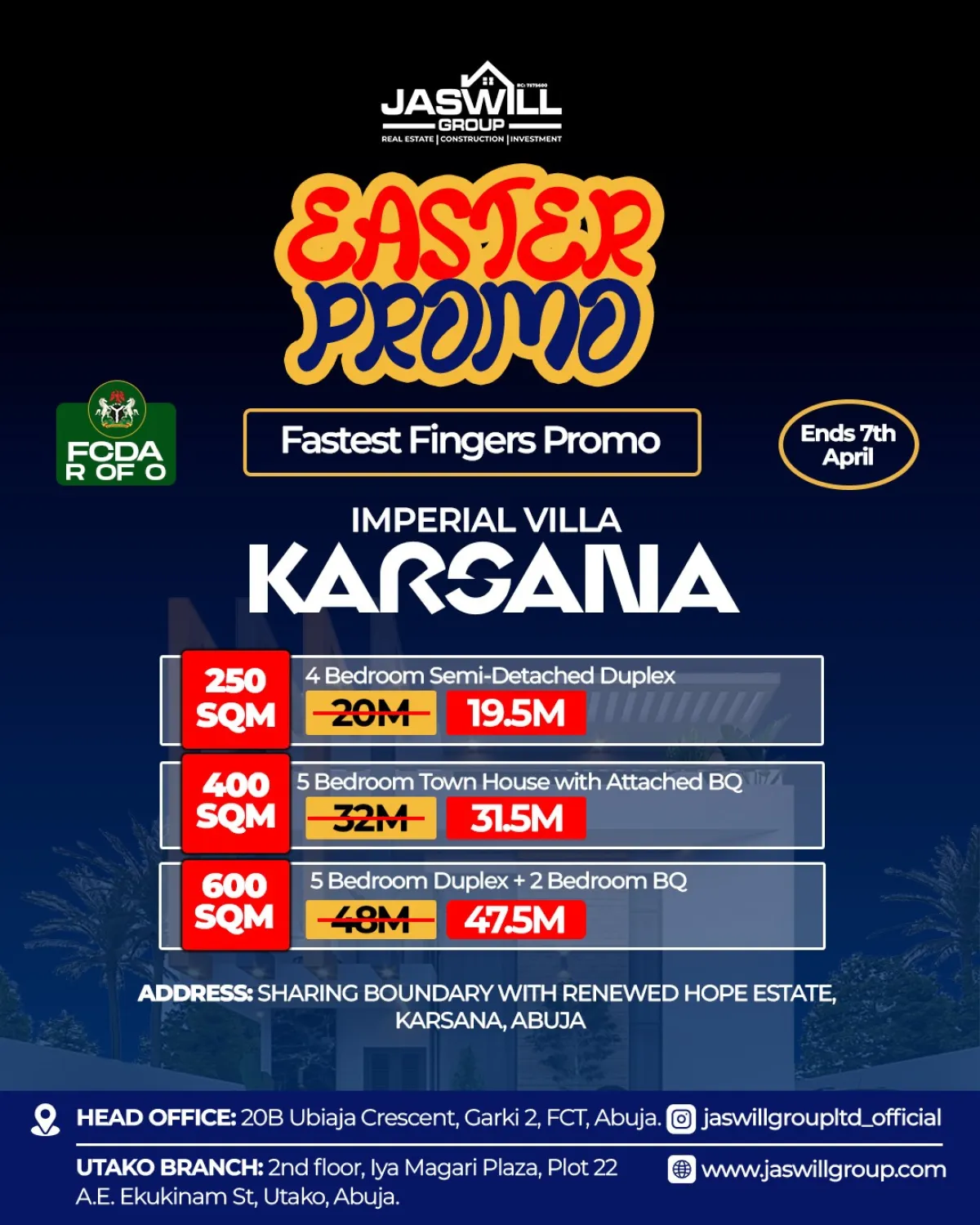 Land for Sale Villa Karsana, Abuja 250sqm 600sqm - Image 2