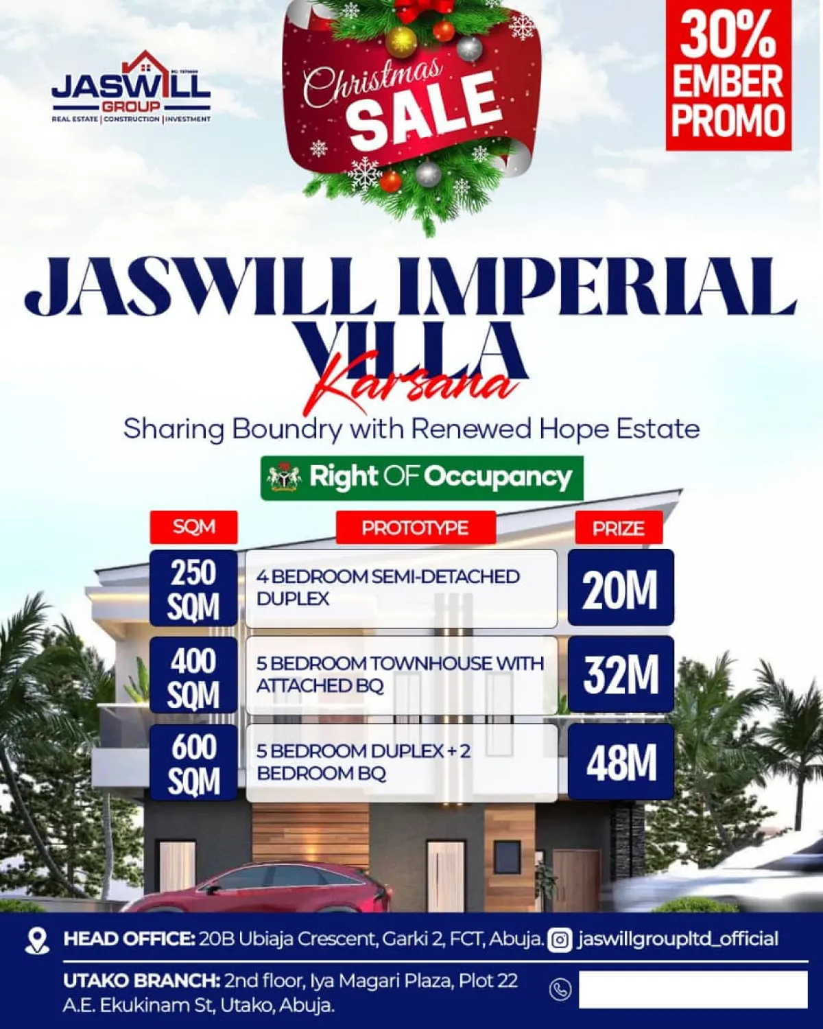 Land for Sale Villa Karsana, Abuja 250sqm 600sqm - Image 3