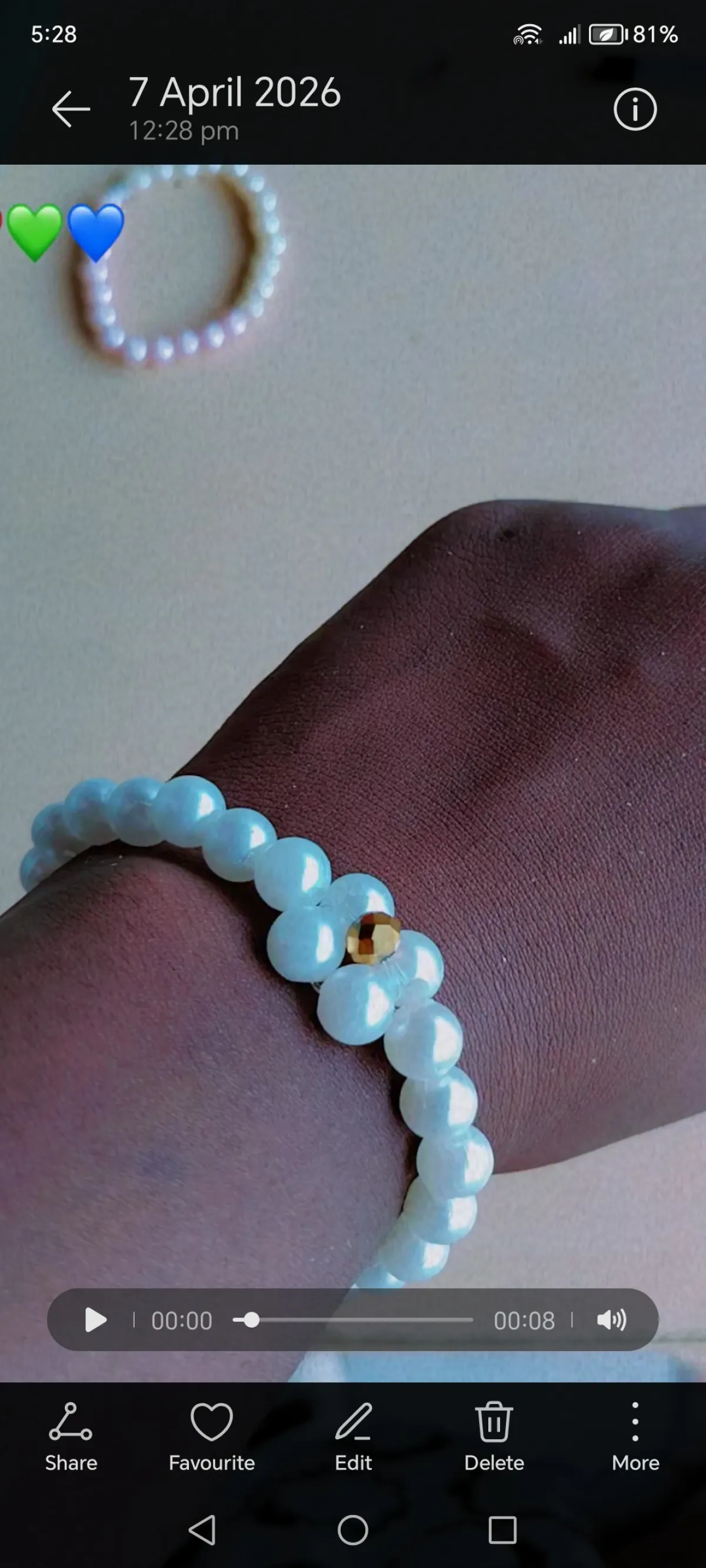 Pearl flower bracelet - Image 3