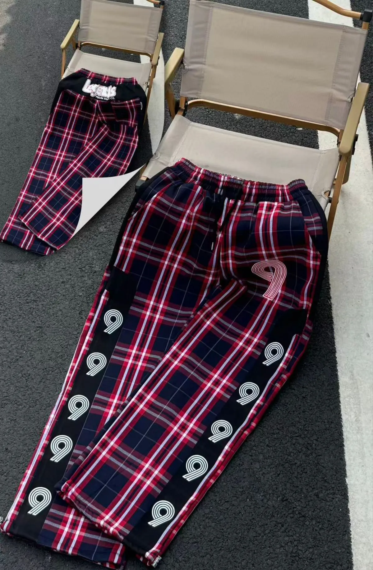 Wool checker joggers - Image 1