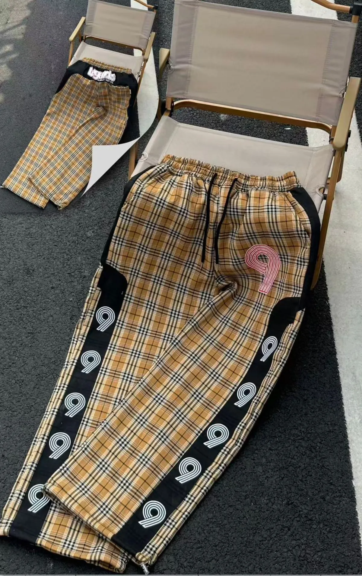 Wool checker joggers - Image 2