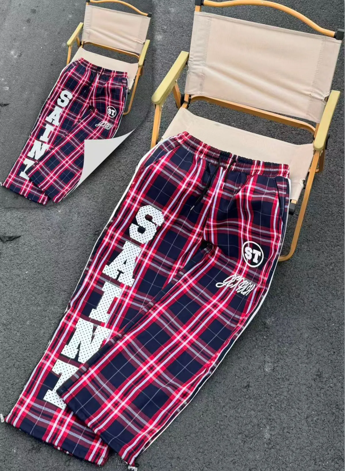 Wool checker joggers - Image 4