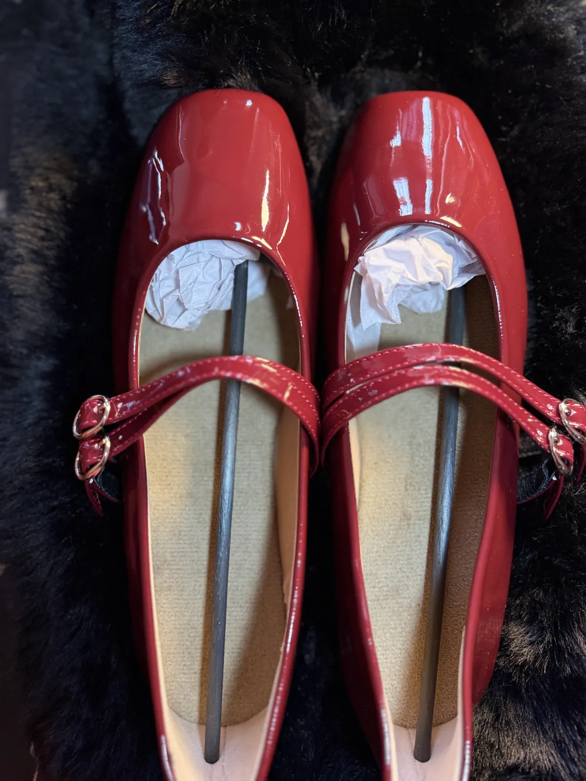 Womens Vintage Mary Jane Flats With Double Strap - Image 1