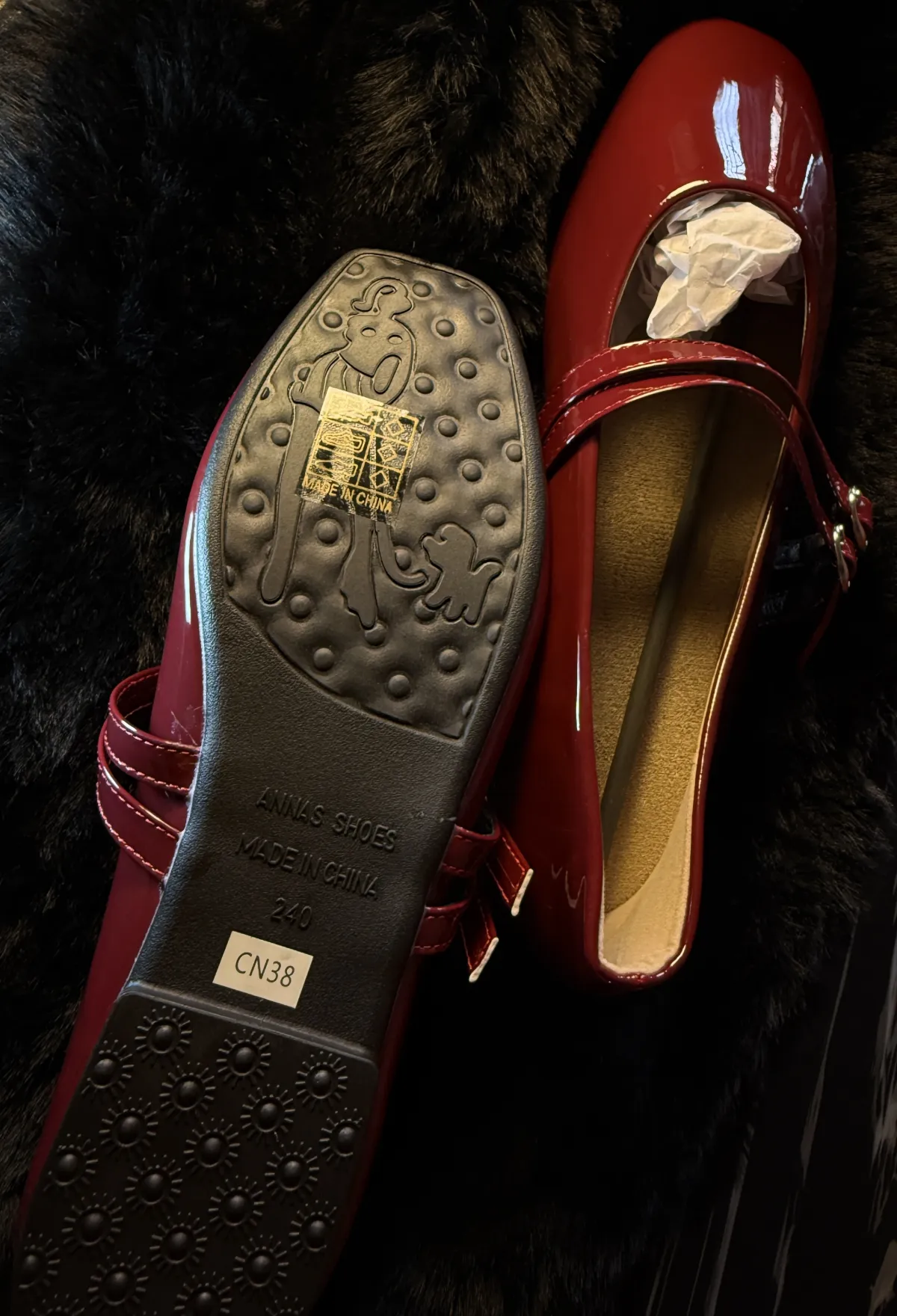 Womens Vintage Mary Jane Flats With Double Strap - Image 3